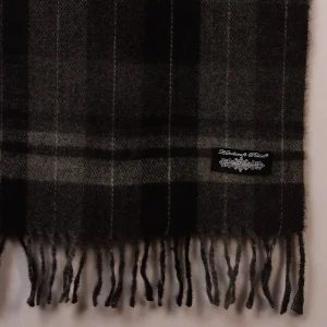Men's Reversible Black Checked Scarf Winter Wool Muffler - Image 8