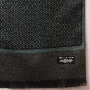 Men's Reversible Diamond Pattern Winter Blue Wool Scarf / Muffler - Image 8