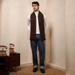 Men's Reversible Maroon Striped Muffler - Image 3