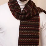 Men's Reversible Maroon Striped Muffler - Image 7