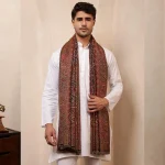 Mughal Geometric Pattern Wear Men's Cashmere Shawl