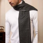 Neck Wrap Windproof Black Abstract Muffler - Image 7