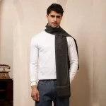 Neck Wrap Windproof Black Abstract Muffler - Image 3