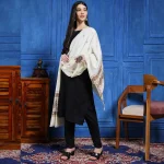 NEW Kashmiri Stole White Color Pashmina Scarf - Image 4