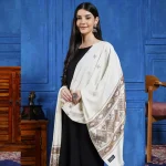 NEW Kashmiri Stole White Color Pashmina Scarf