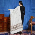 NEW Kashmiri Stole White Color Pashmina Scarf - Image 5