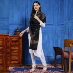 New Kashmiri Women's Wool Shawl Stole Black Paisley Wrap - Image 2