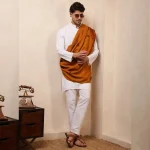 Oversized Mustard Color Men's Shawl - Image 10