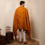 Oversized Mustard Color Men's Shawl - Image 7