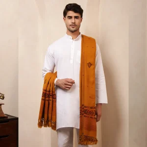 Oversized Mustard Color Men's Shawl - Image 3