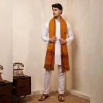 Oversized Mustard Color Men's Shawl - Image 6