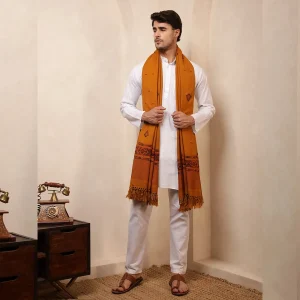 Oversized Mustard Color Men's Shawl - Image 6