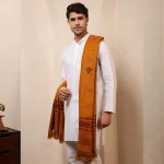 Oversized Mustard Color Men's Shawl - Image 5