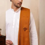 Oversized Mustard Color Men's Shawl - Image 9