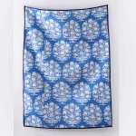 Quilted Sofa Decorative Throw Blue Tree Print Cotton Blanket - Image 6