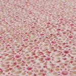 Red Beige Floral Printed Handloom Cotton Sofa Throw - Image 5