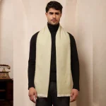 Stylish Green Herringbone Wool Muffler