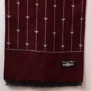 Stylish Wine Color Wool Muffler Winter Reversible Scarf - Image 8