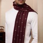 Stylish Wine Color Wool Muffler Winter Reversible Scarf - Image 7
