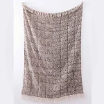 Traditional Bagru Hand Block Printed Throw Black Floral Blanket - Image 5