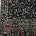 Traditional Black Floral Women Shawl - Image 6