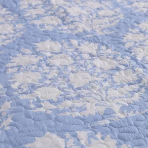 Twin Size Blue Tree Print Cotton Blanket / Throw - Image 4