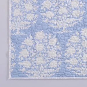 Twin Size Blue Tree Print Cotton Blanket / Throw - Image 5