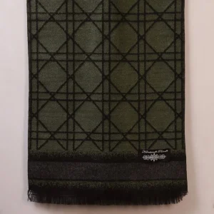 Winter Green Wool Muffler Men's Stylish Tartan Scarf - Image 8