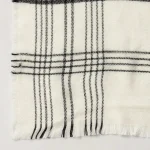 Winter Stylish Neck Wraps Men's White Striped Muffler - Image 7