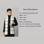 Winter Stylish Neck Wraps Men's White Striped Muffler - Image 8