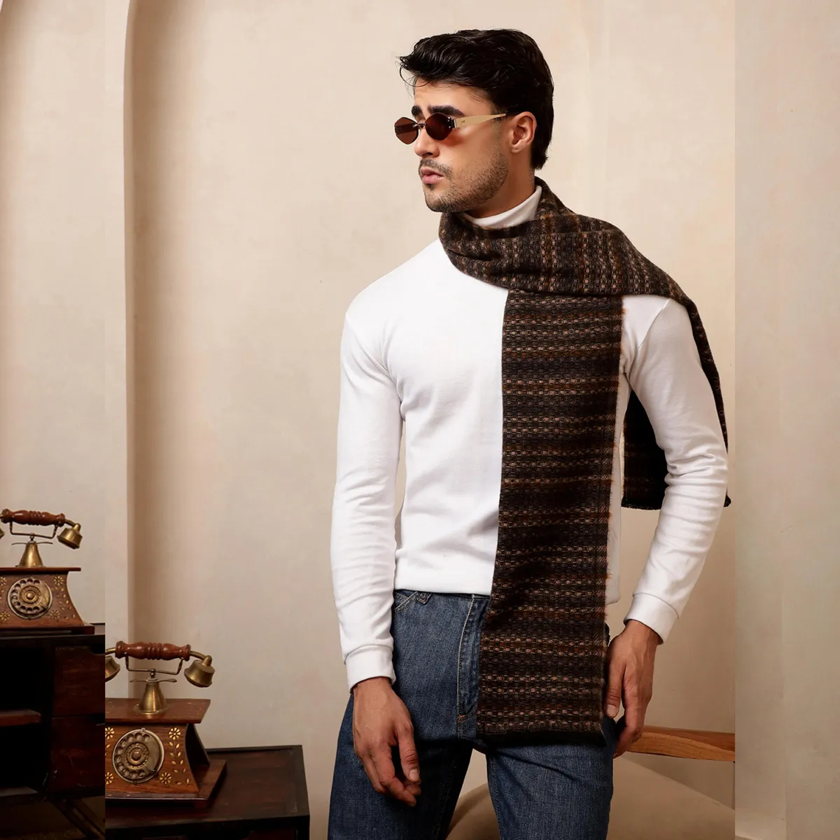 winter-stylish-neck-wraps-mens-brown-striped-muffler WM-169 (6)