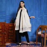 Winter Warm and Soft White Color Wool Shawl - Image 2