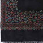 Winter Wrap Black Floral Women Long Stole - Image 6