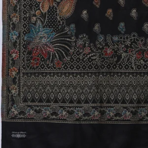 Winter Yak Wool Shawl Women Black Paisley Shawl - Image 6