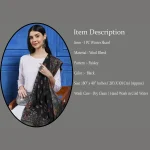 Winter Yak Wool Shawl Women Black Paisley Shawl - Image 7