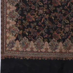 Women Ethnic Woven Black Paisley Design Shawl - Image 6