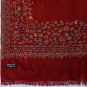 Women Maroon Floral Stole Gift For Mom - Image 6