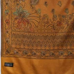 Women Mustard Color Paisley Shawl Winter Warm Stole - Image 6