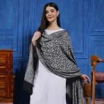 Women Pashmina Black Paisley Scarf Stole