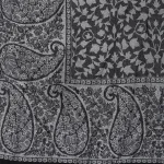 Women Pashmina Black Paisley Scarf Stole - Image 6