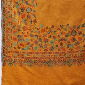 Women's Beautiful Mustard Floral Stoles - Image 6