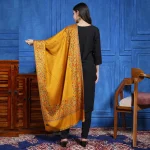 Women's Beautiful Mustard Floral Stoles - Image 5