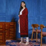 Red And Black Paisley Women's Stole - Image 2