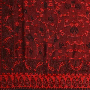 Red And Black Paisley Women's Stole - Image 6