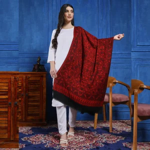 Red And Black Paisley Women's Stole - Image 3