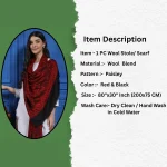 Red And Black Paisley Women's Stole - Image 7