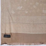 Women's Beige Paisley Woolen Stole 80"x30" - Image 6