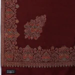 Women's Fine Wool Shawl Wine Paisley Large Stole - Image 7