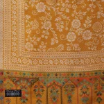 Women's Floral Design Shawl, Stylish Mustard Color Shawl - Image 4