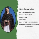 Women's Gorgeous Gifts For Black Floral Stole - Image 6